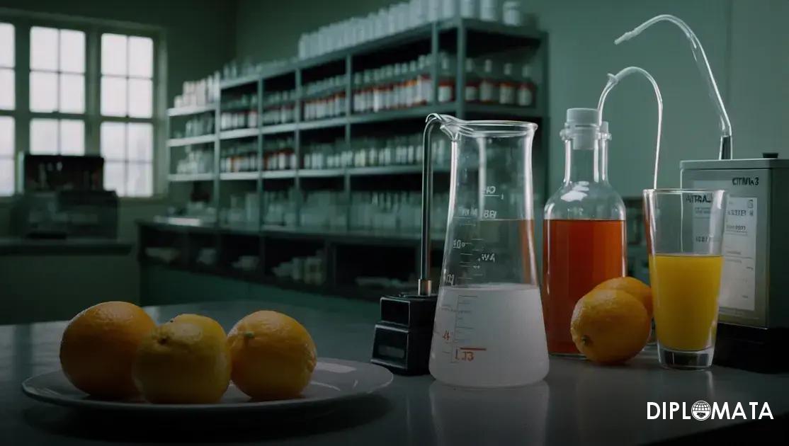 ácido cítrico para controle de pH alimentos: saiba como otimizar seu uso